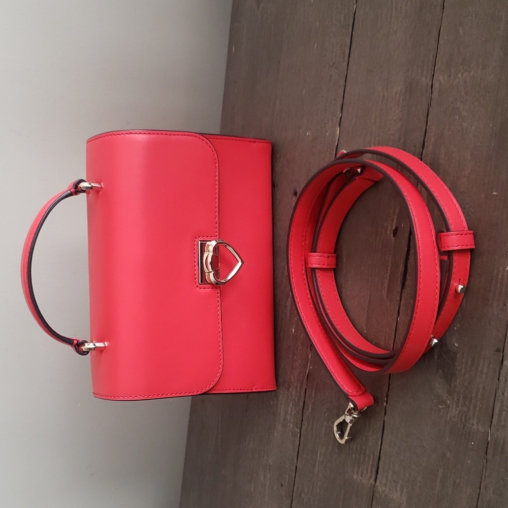 Kate Spade Lovitt Top Handle Crossbody Handbag Coral NEW - Picture 1 of 10